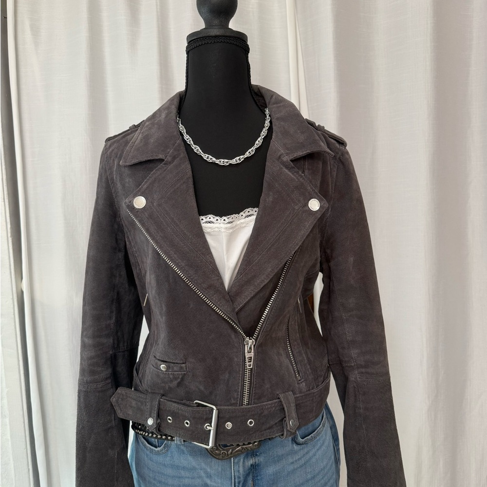 Women's Gray Suede Jacket